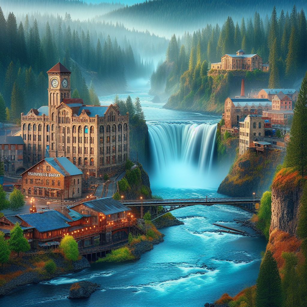 Tumwater, Washington: Waterfall and Brewery